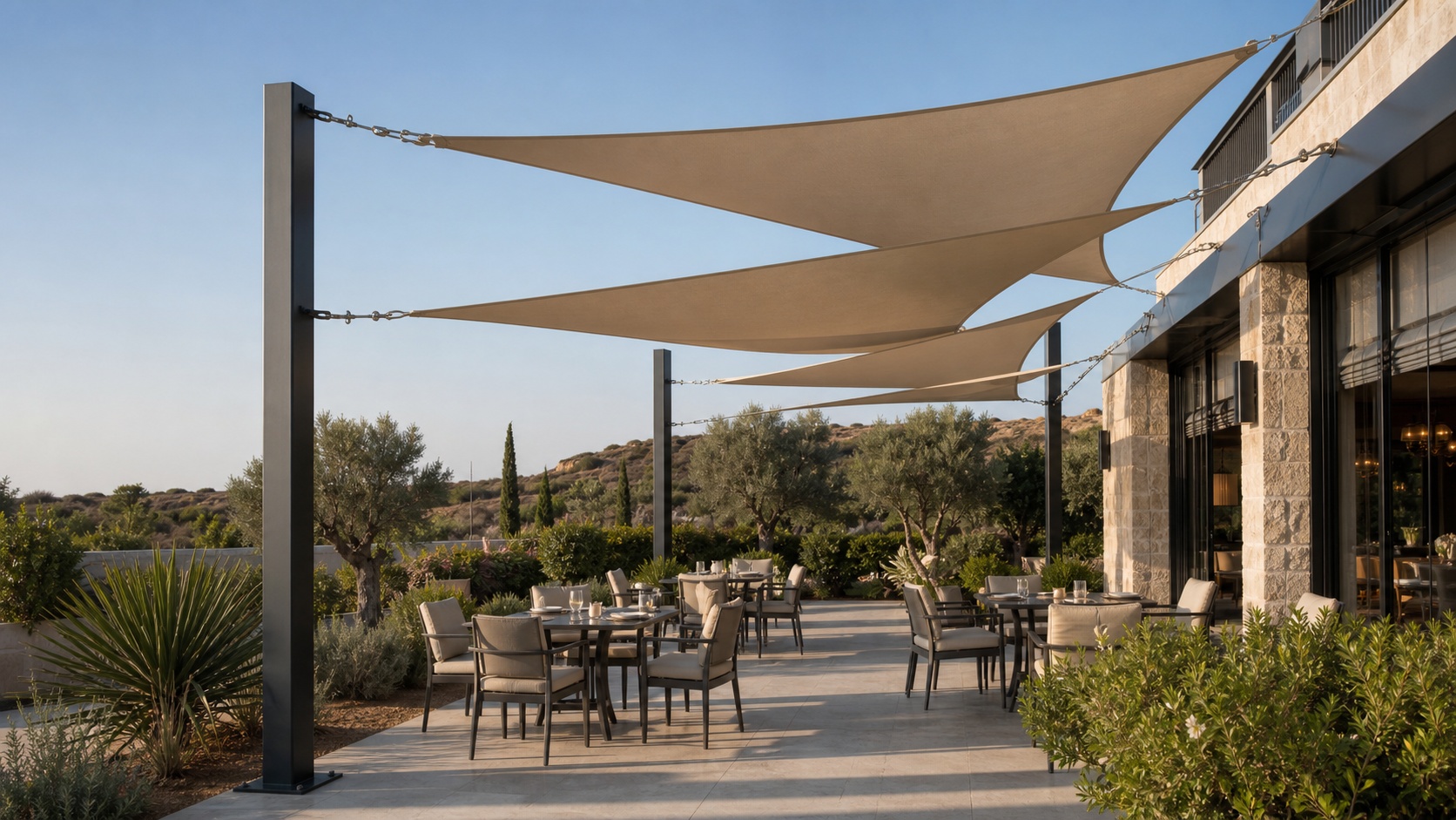 Shadeports Plus shade structure and pool